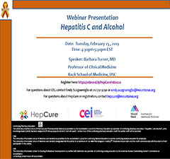 HepCure and CEI co-sponsored Webinar: Hepatitis C and Alcohol